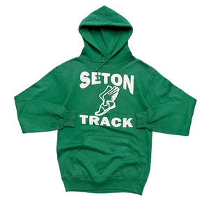 1990s "Seton Track" Kelly Green Hoodie