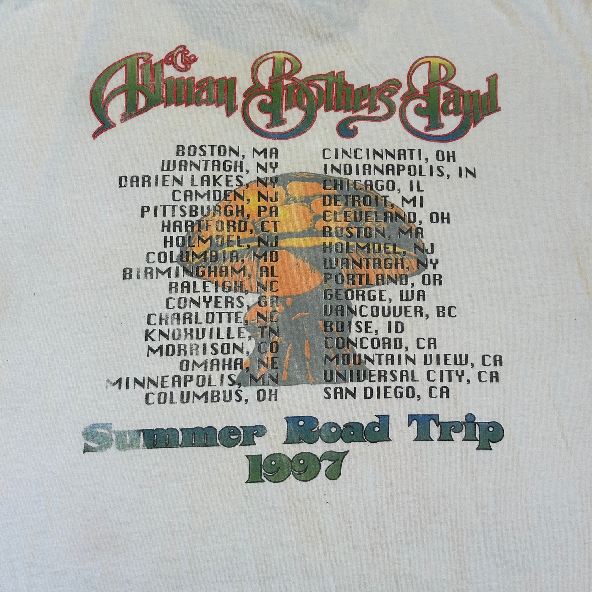 1997 Cut Off "The Allman Brothers" Summer Road Trip Tour Tee