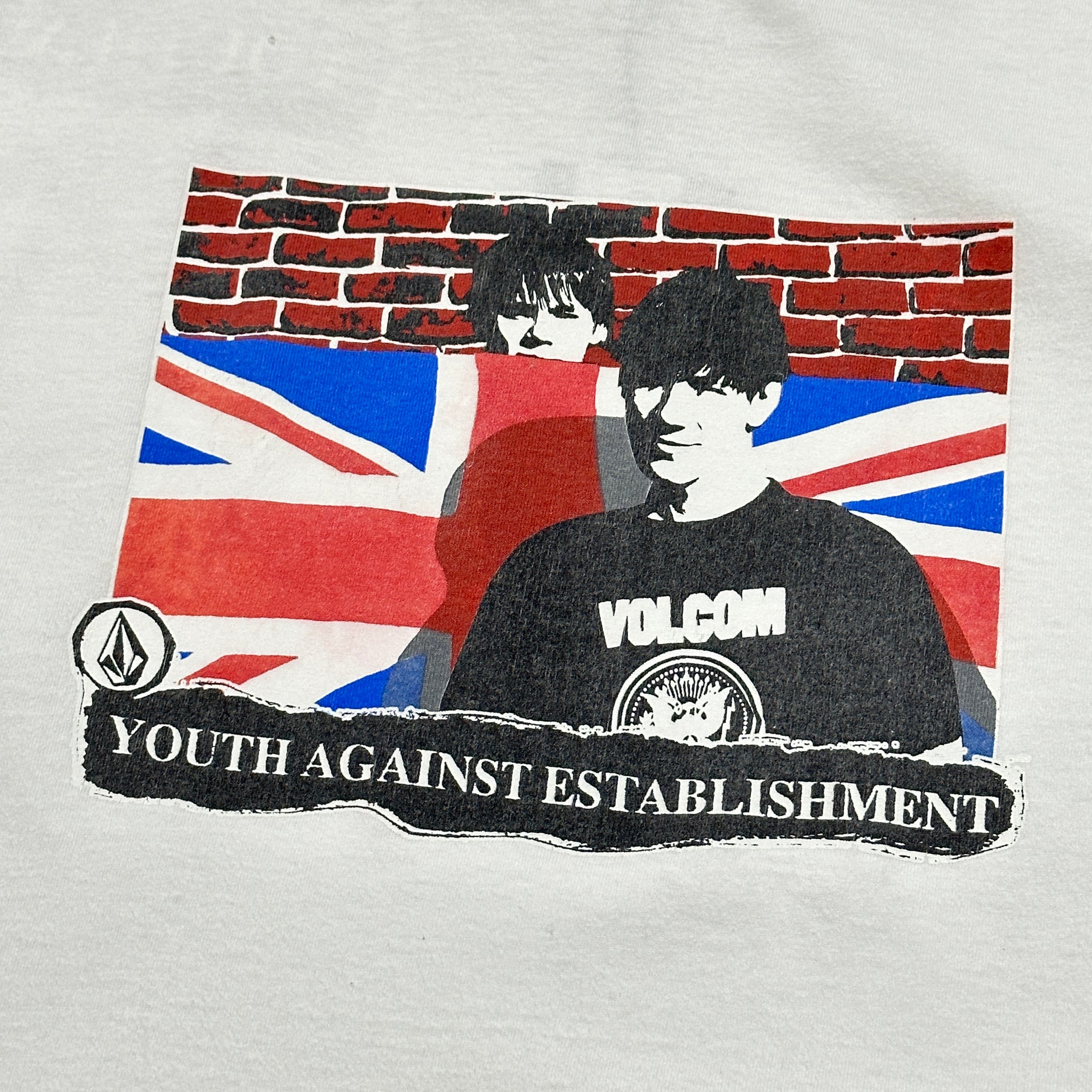 1990s "Youth Against Establishment" Ramones Volcom Tee