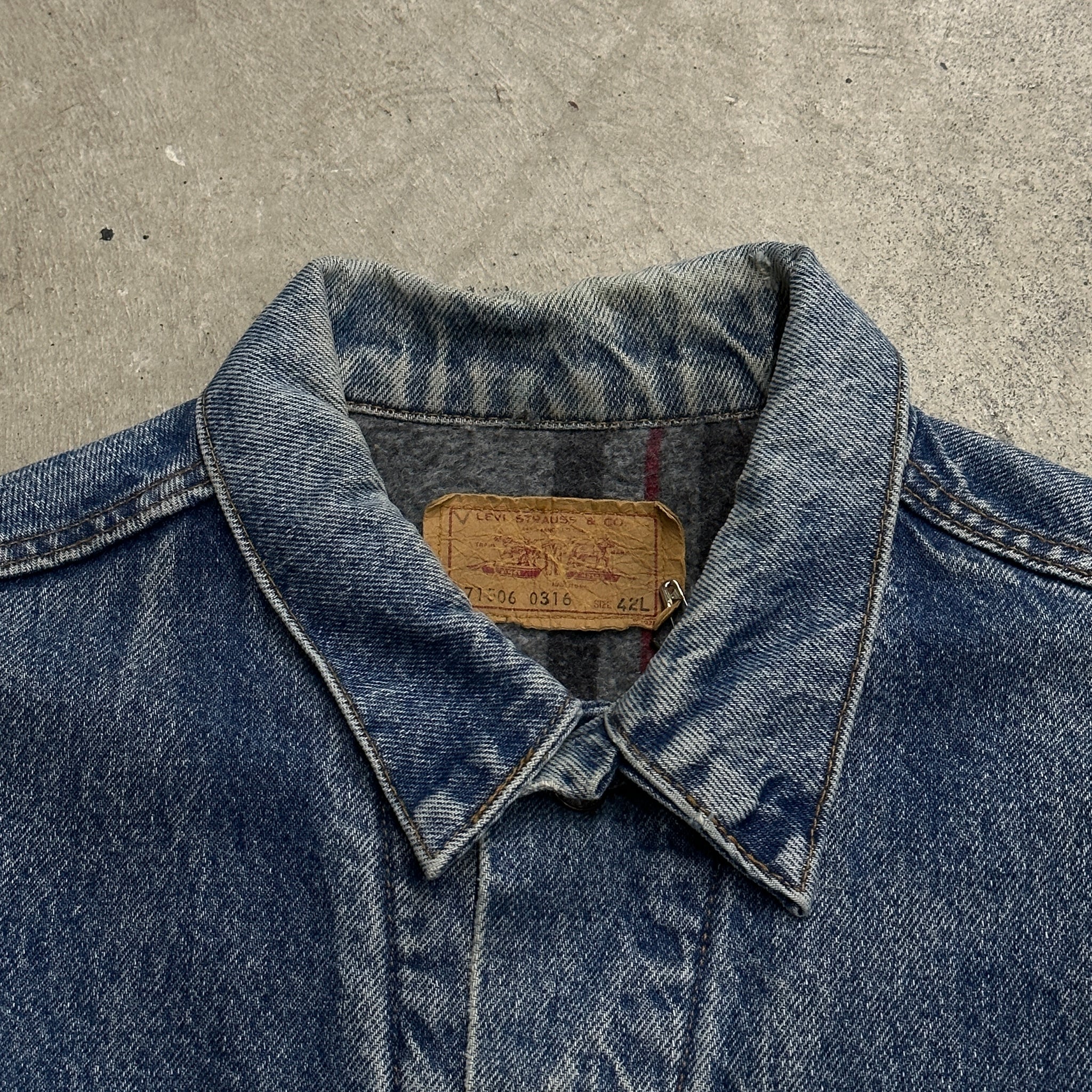 1970s Levi’s Blanket Lined Faded Denim Trucker Jacket