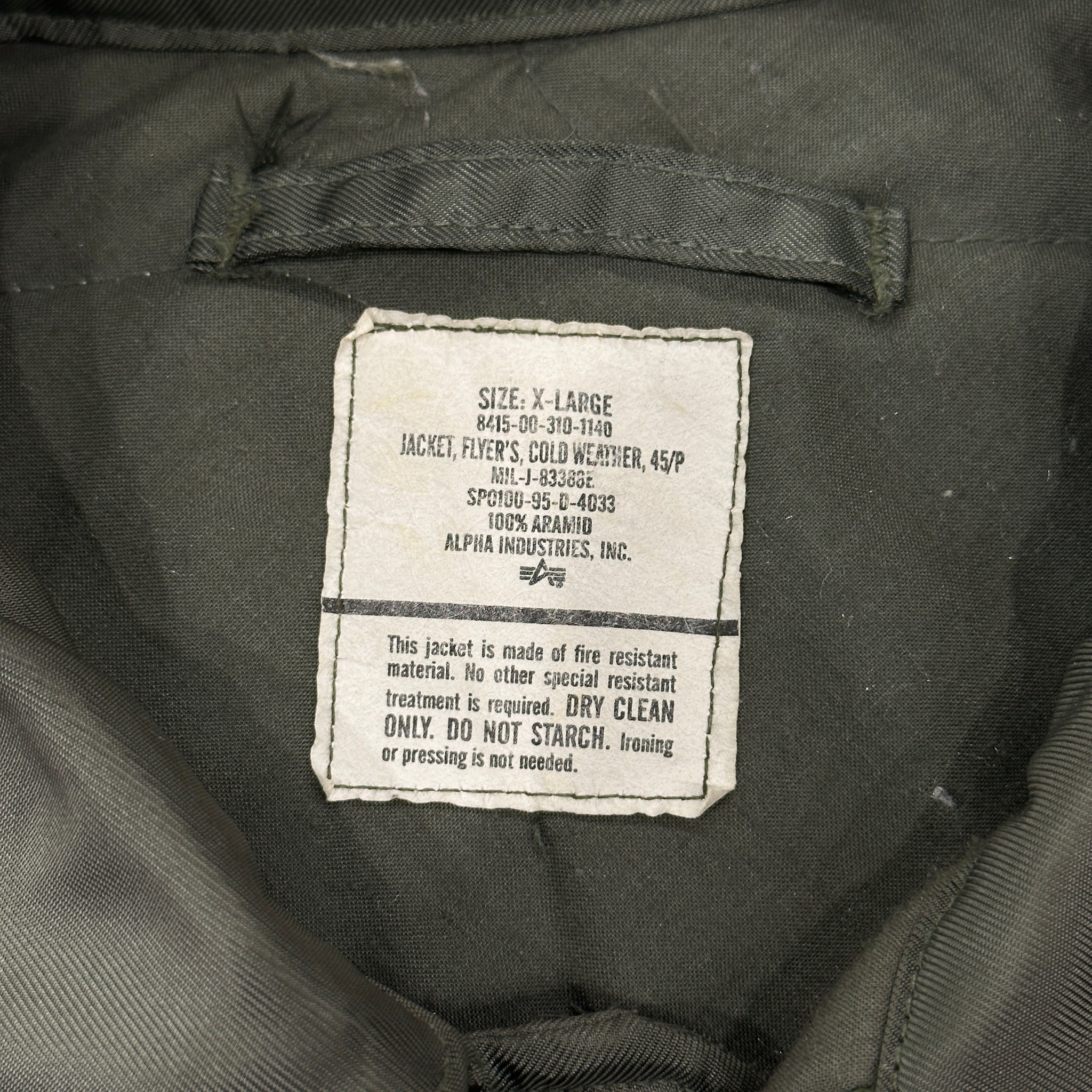 1990s U.S. Military Cold Weather 45/P Bomber Jacket