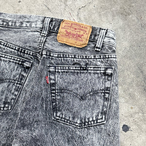 1980s Levi's 501 Faded Black Acid Wash Jeans