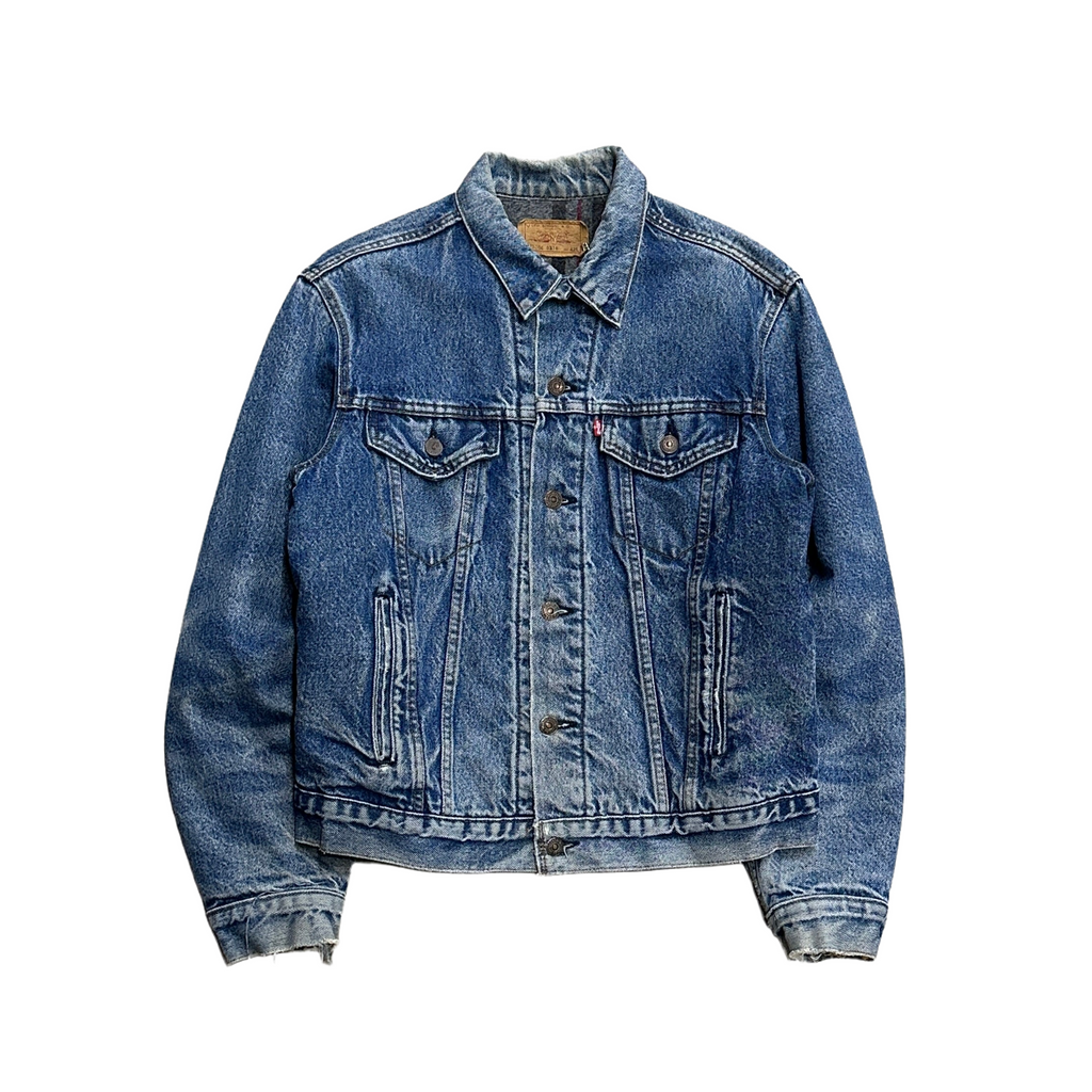 1970s Levi’s Blanket Lined Faded Denim Trucker Jacket