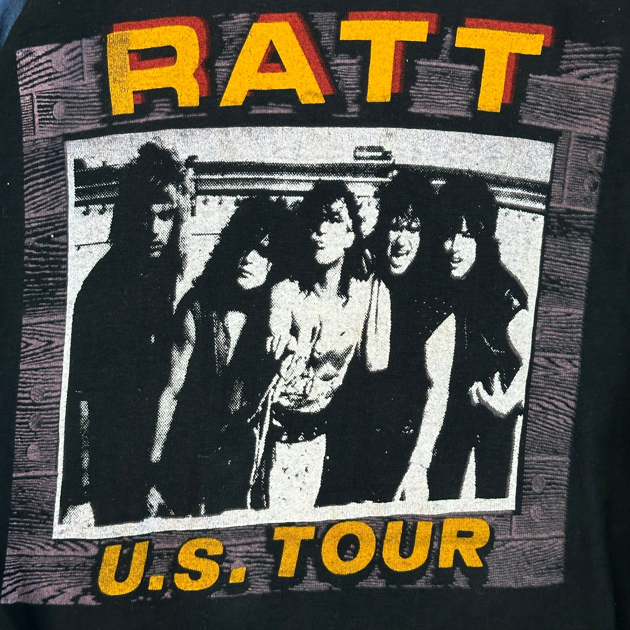 1980s RATT Faded & Pinned Raglan Sleeve U.S. Tour Tee