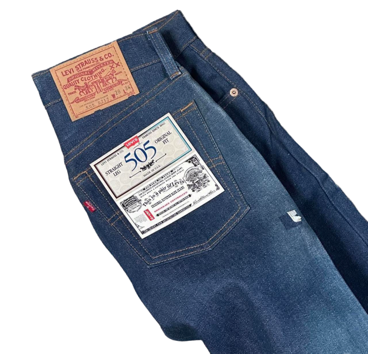 1980s Levi’s 505 NOS Storage Fade Jeans