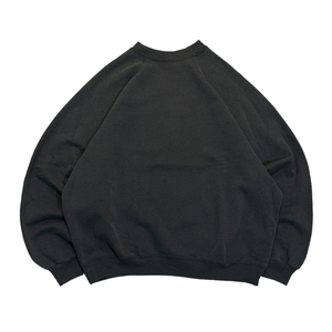 1990s Faded Black Raglan Sleeve Blank Crewneck