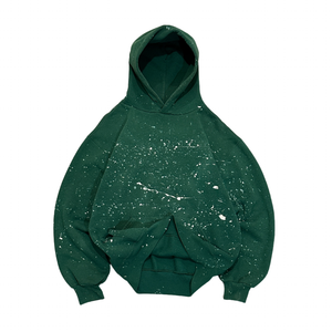 1990s Russell Painted Green Hoodie