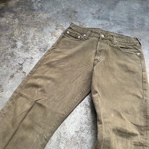 1990s Levi's 501 Faded Olive Brown Jeans (30"/30")