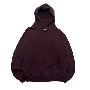 1990s Russell Dark Burgundy Blank Hoodie