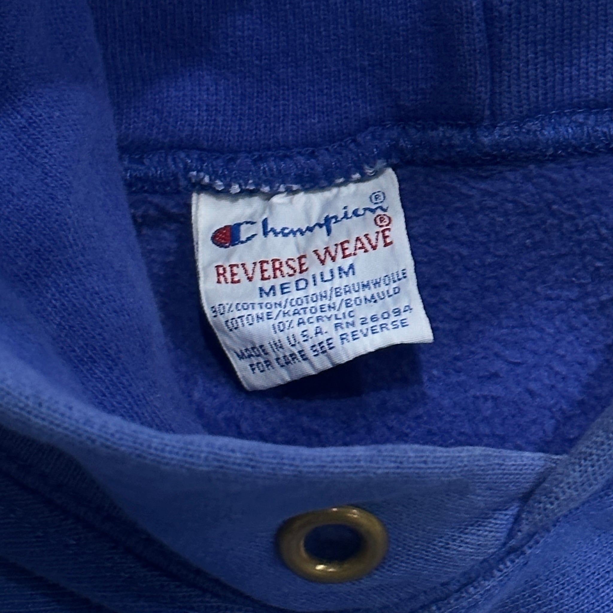 1990s Faded Blue Champion Reverse Weave Hoodie (S)