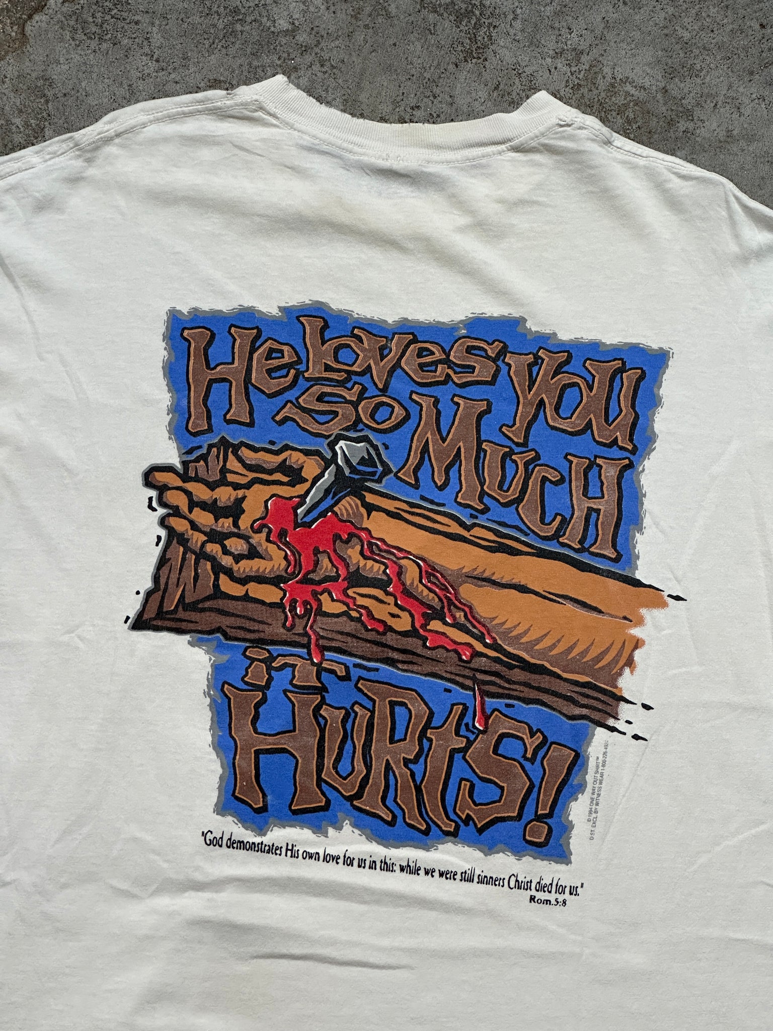 1990s Cross Of Nails Oversized Tee (XXL)