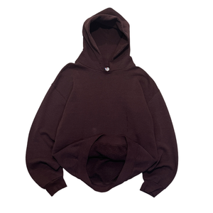 1990s Russell Dark Burgundy Blank Hoodie