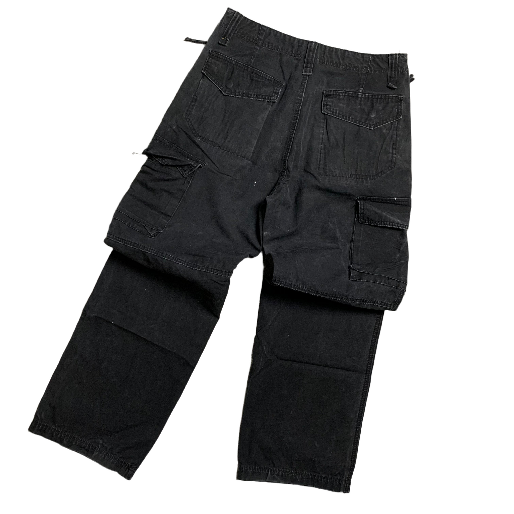 2000s Dolce & Gabbana Multi Pocket Black Cargo Pants