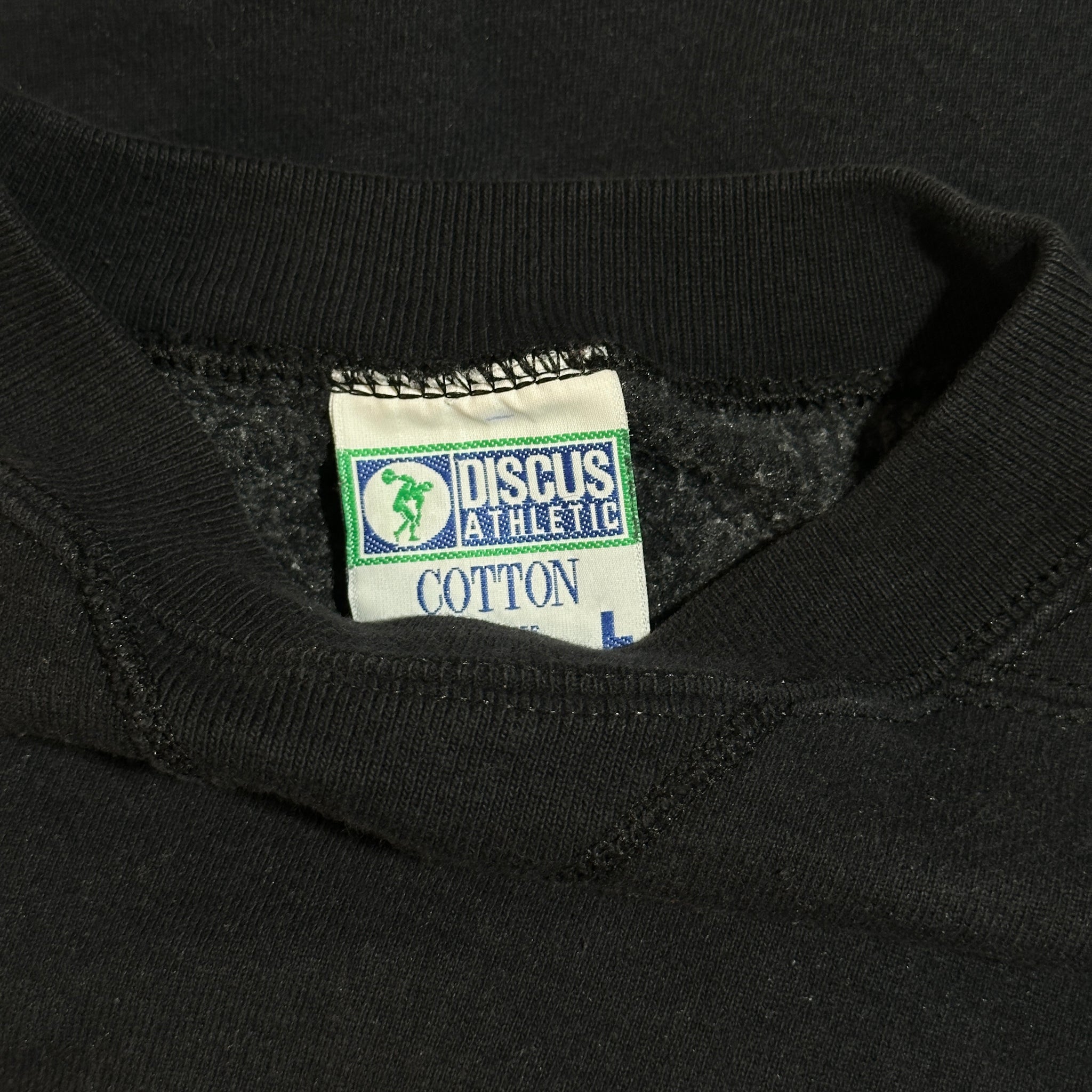 1990s Black Heavyweight Blank Crewneck Sweatshirt