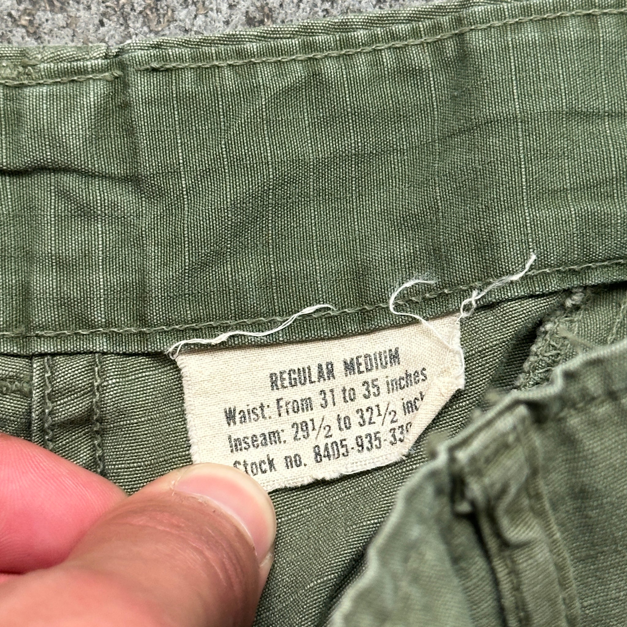 1960s U.S. Military Ripstop Jungle Cargo Pants (31"-35"/29"-33")