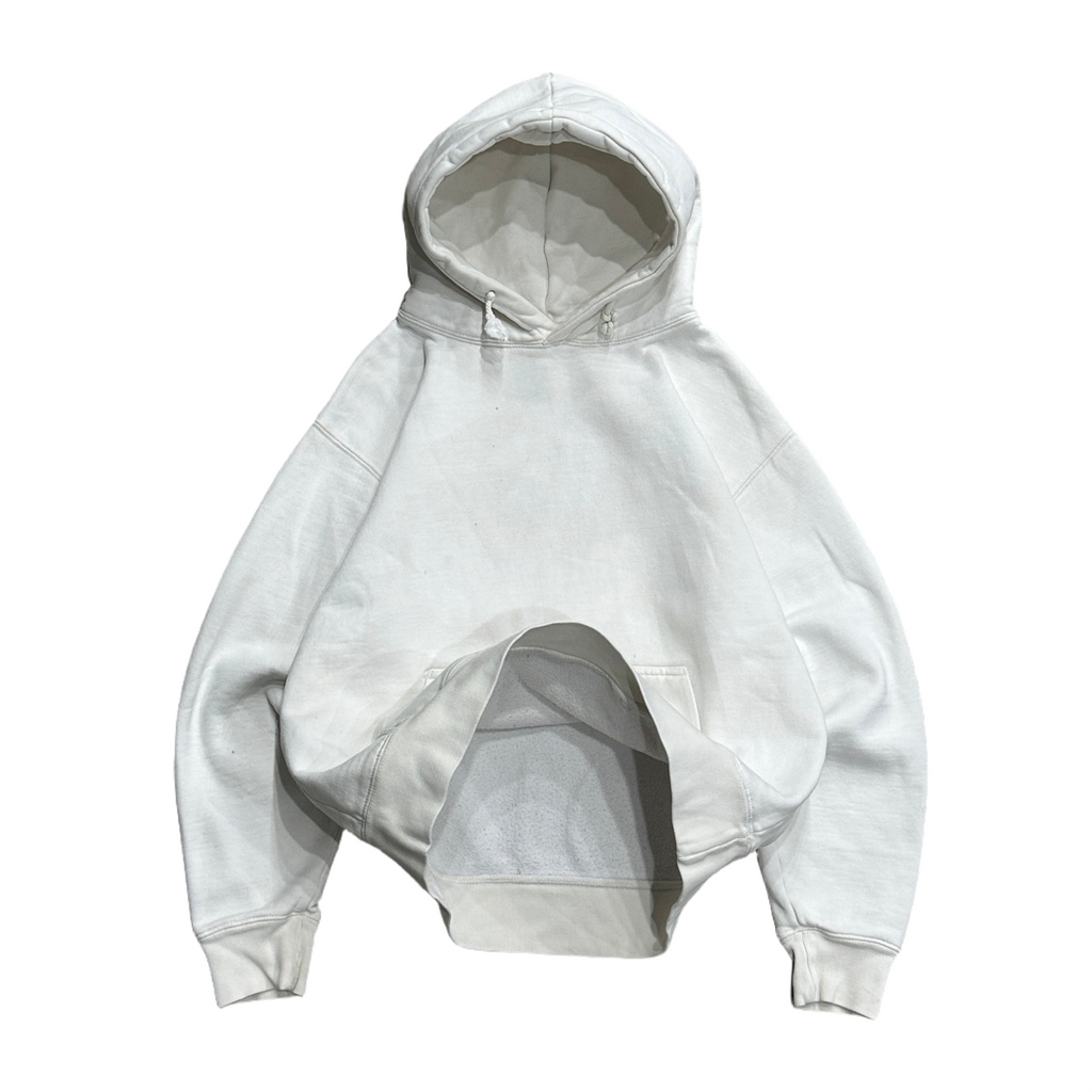 1990s Heavy Weight White Painted Blank Hoodie