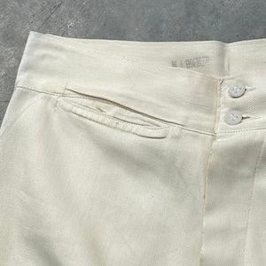 1940s USN White Cotton Flared Trousers