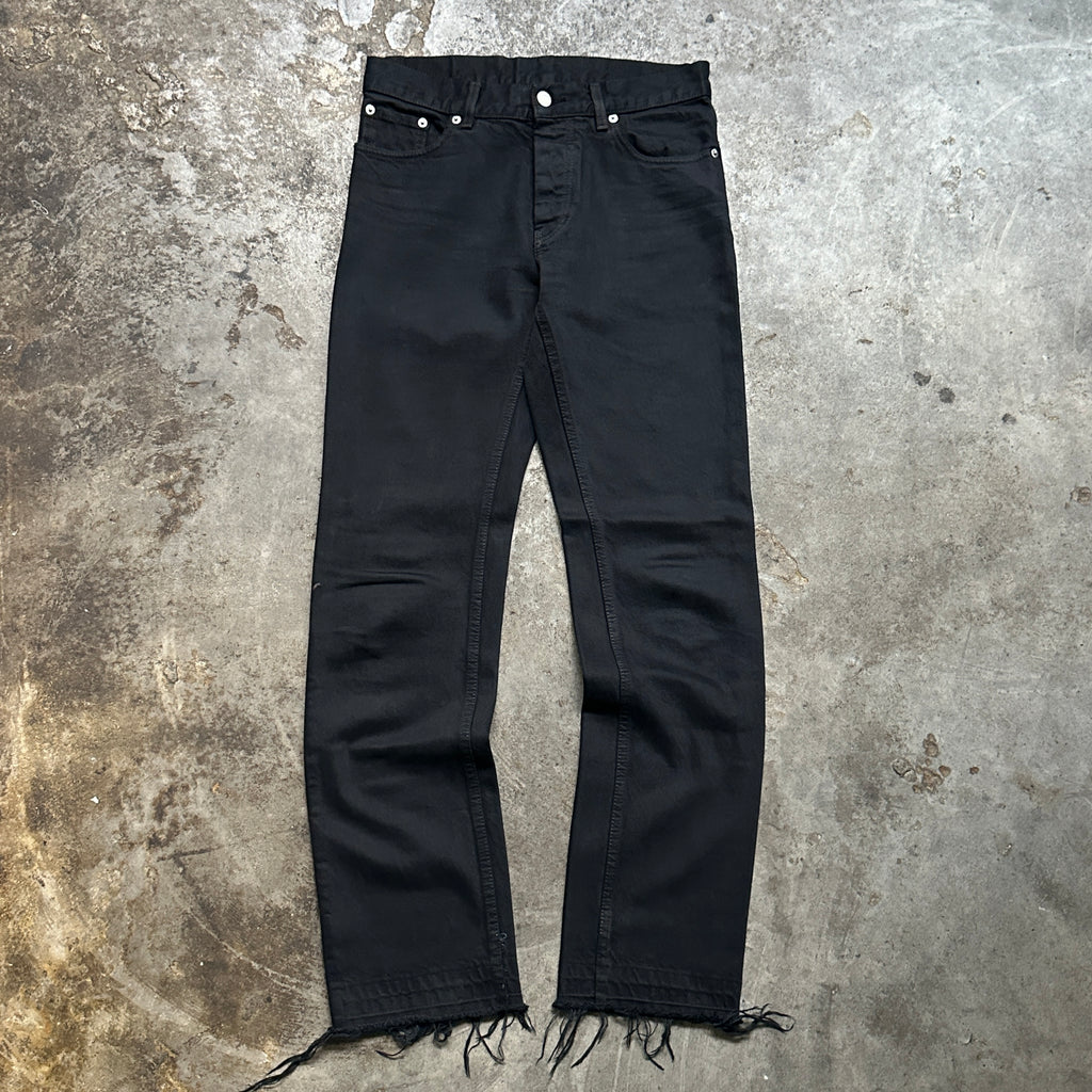 1999 Helmut Lang Over Dyed Black Classic Cut Jeans (29"/32")