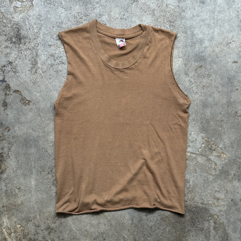 1990s Faded Brown Blank Tank (XS)