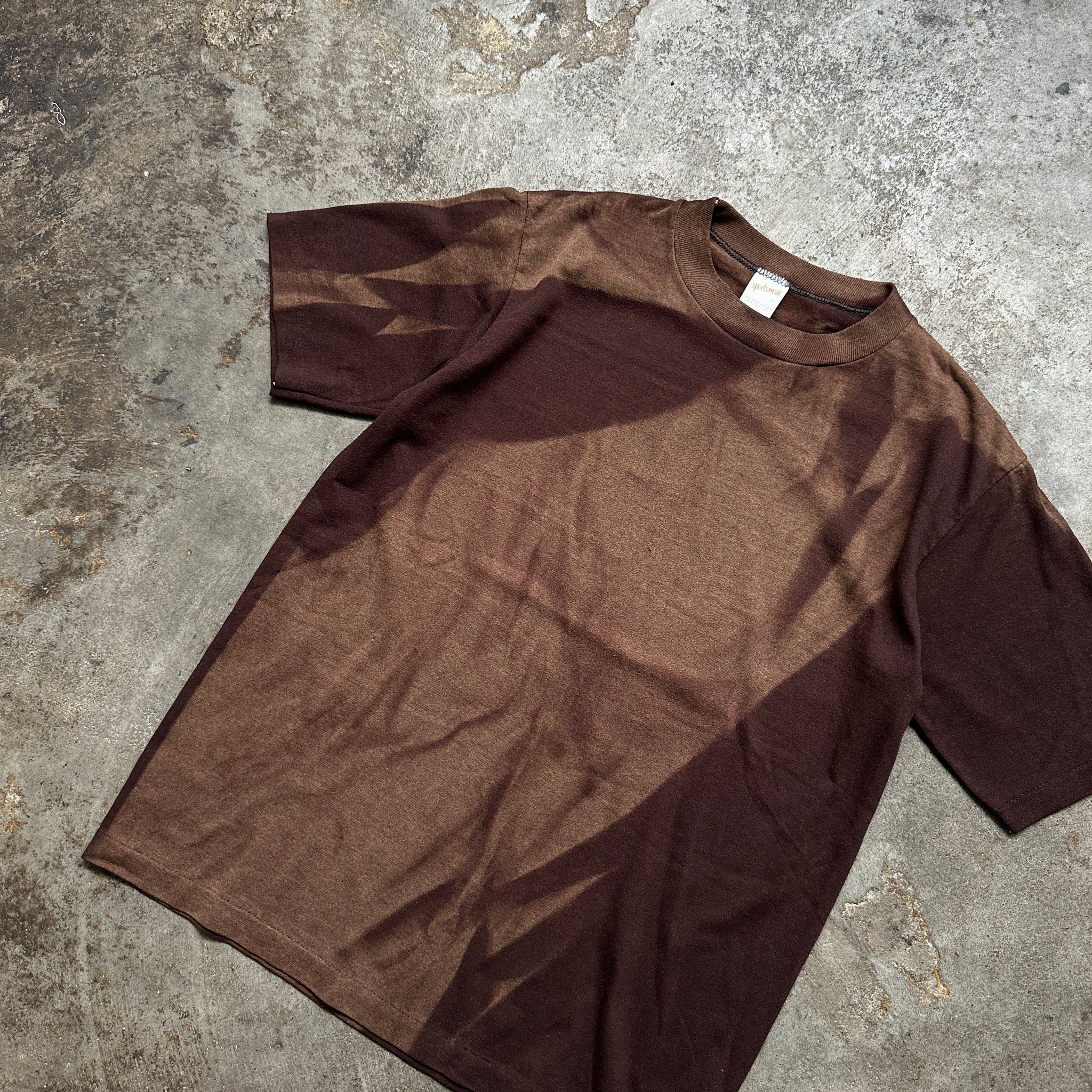 1980s Sun Faded Brown Blank Tee (M)