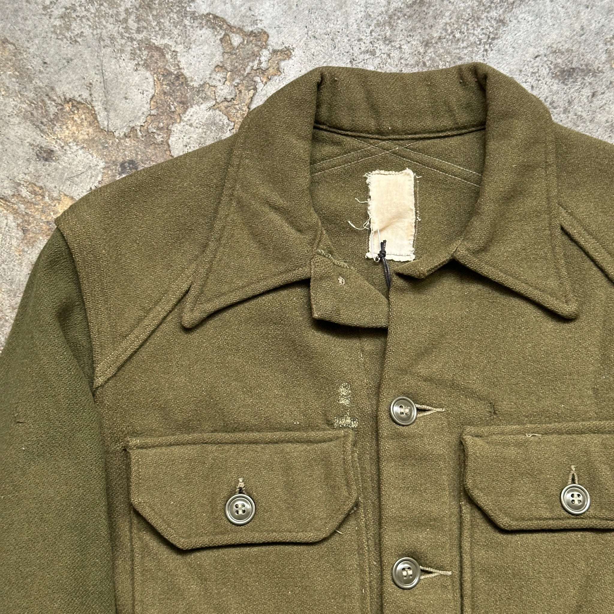 1960s U.S. Army Two Tone Wool Button Up (S)