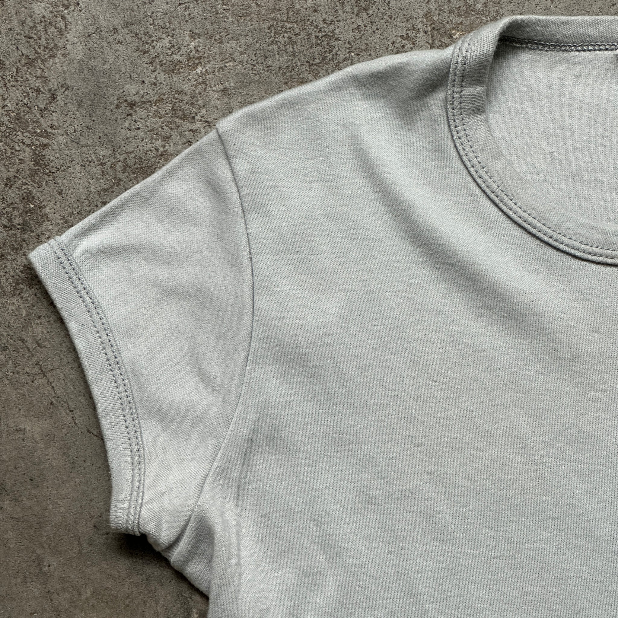 1970s Light Gray Blank Baby Tee (XXS)