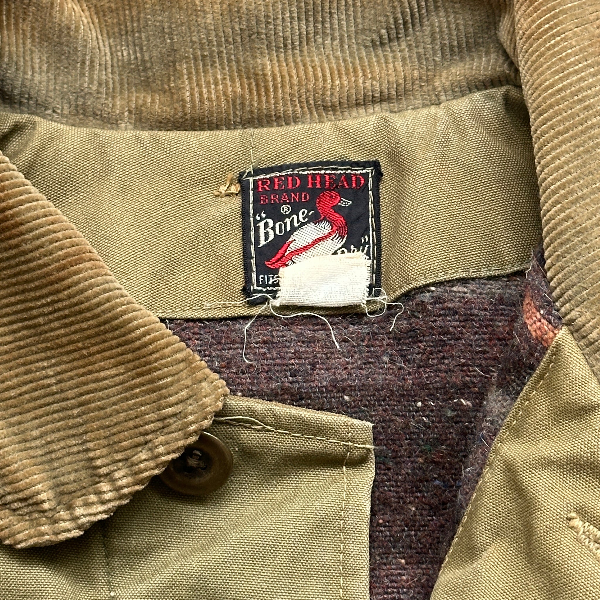 1950s Redhead Blanket Lined Canvas Hunting Jacket (L)