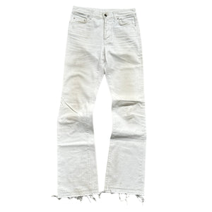 2010s Saint Laurent D15 Dirt Washed White Bootcut Jeans (28"/33")