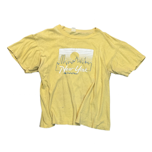 1970s Faded Yellow "New York"  Tee