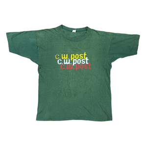 1960s “C.W. Post” Sunfaded Green Boxy Tee