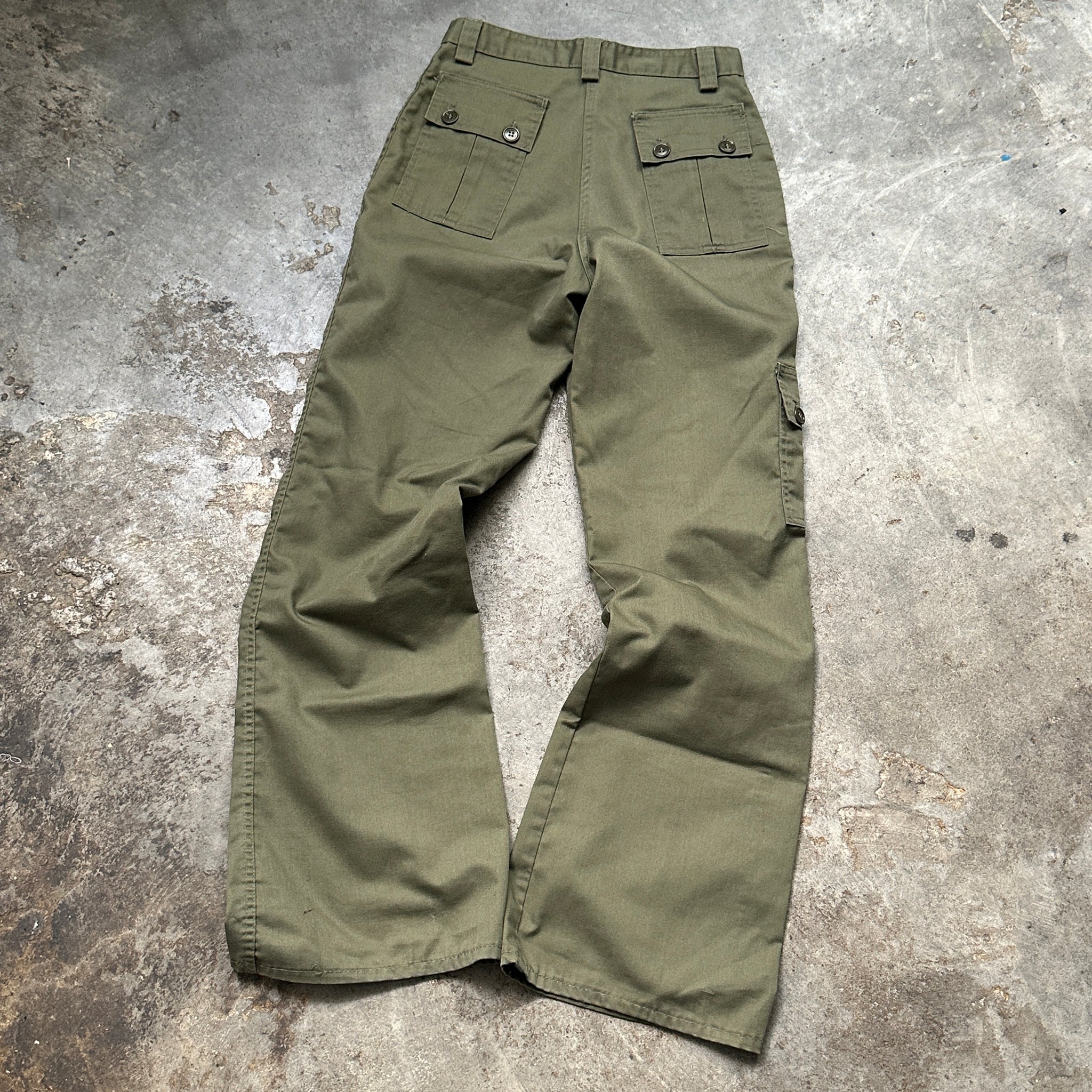 1970s U.S. Army Woman's Bootcut Fatigue Pants (27"/33")