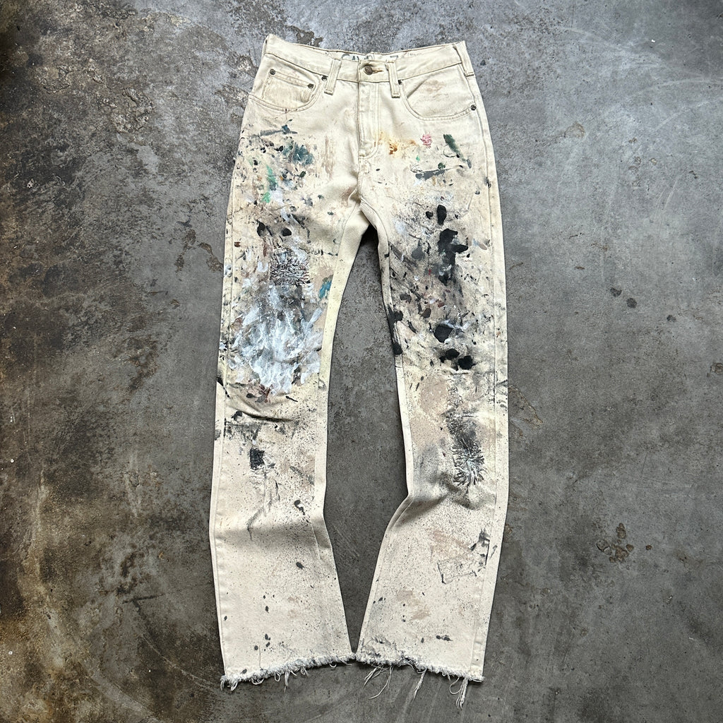 1980s Carhartt Reworked & Tailored Painted Bootcut Jeans (29"/33")