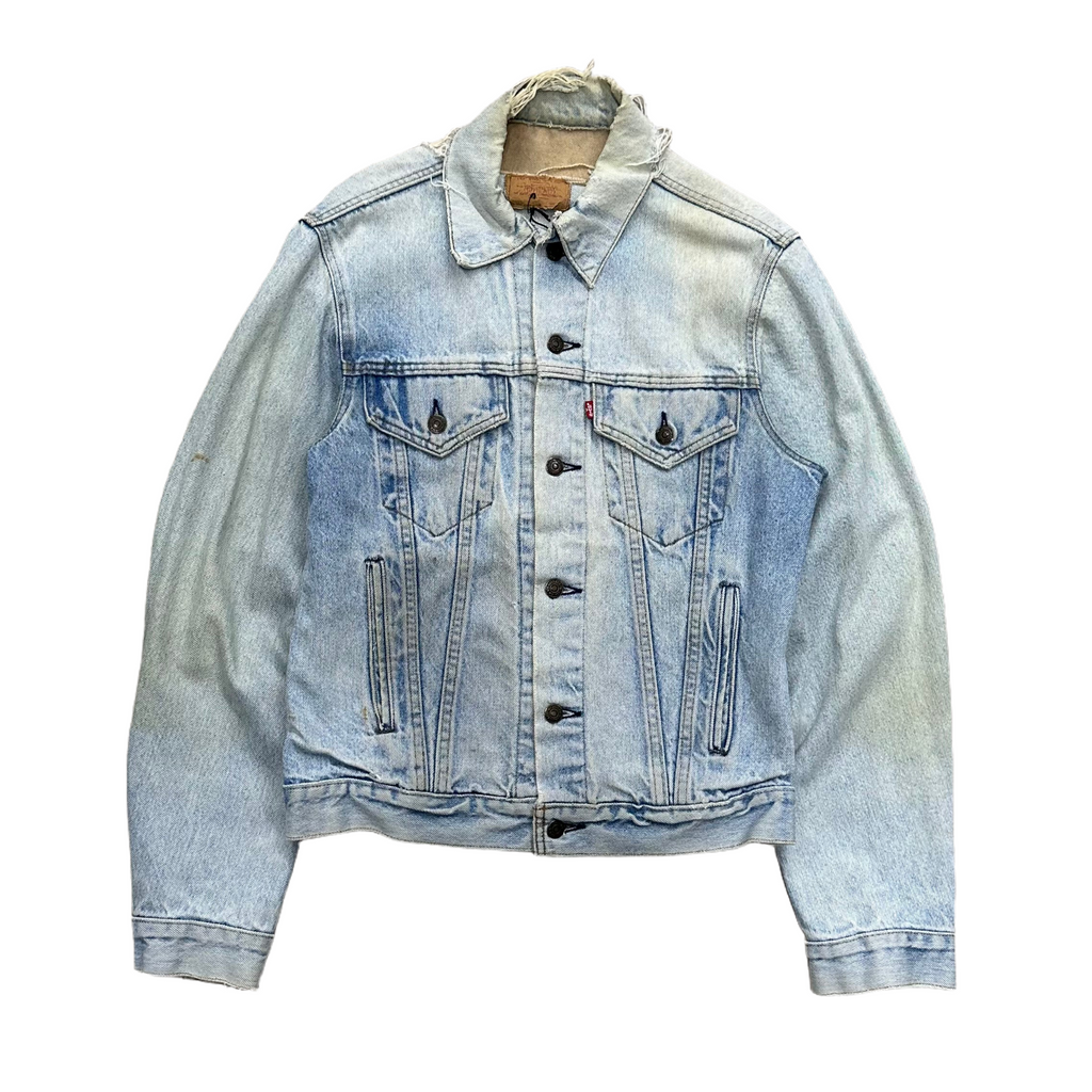 1980s Levi's Type III Repaired Light Wash Denim Jacket