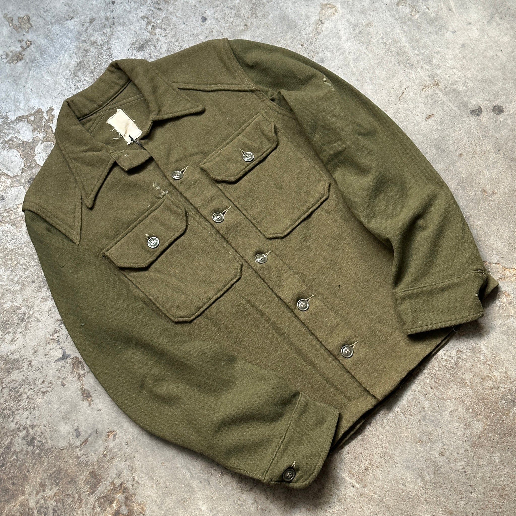 1960s U.S. Army Two Tone Wool Button Up (S)