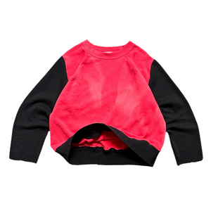 1980s Faded Red & Black Reworked Crewneck (M)