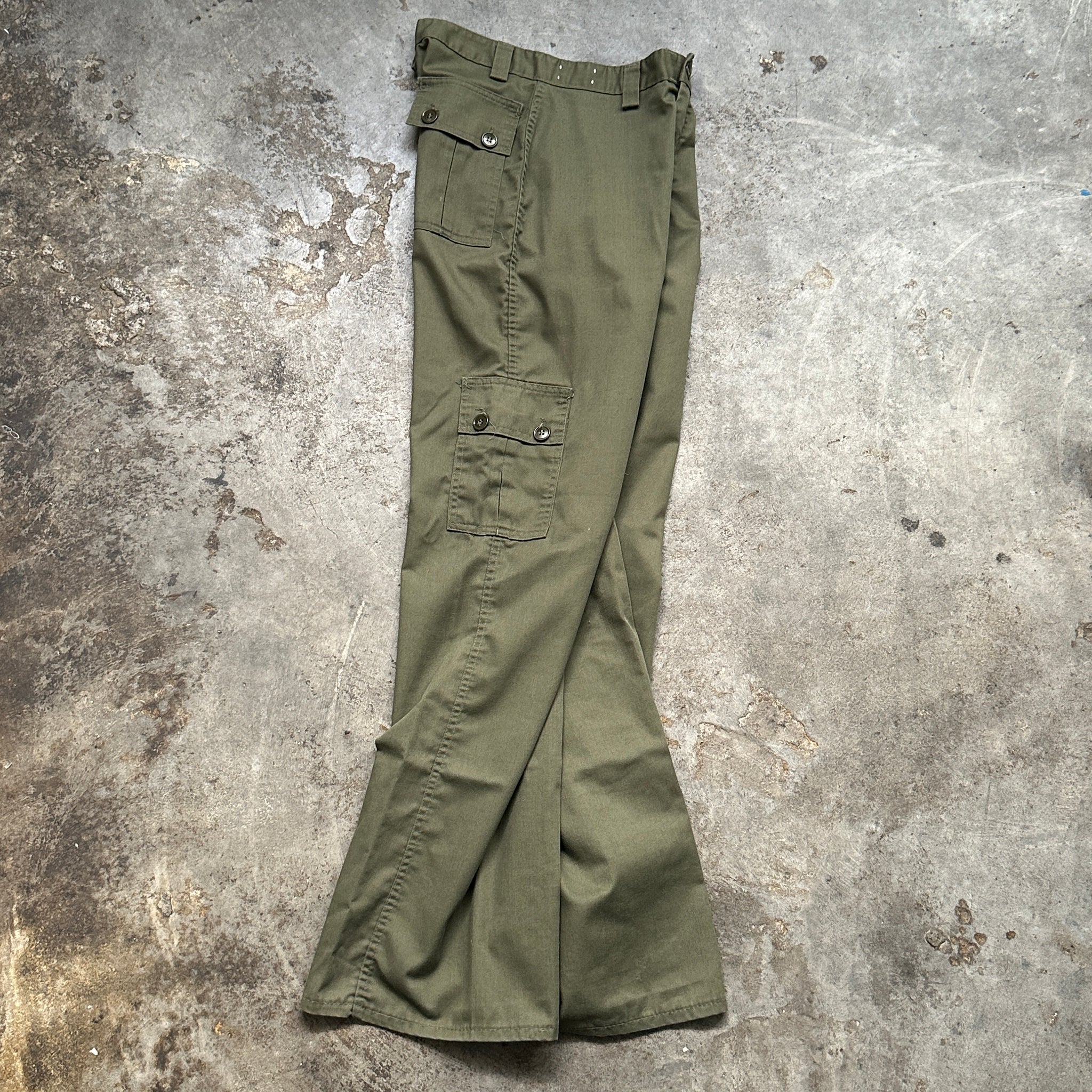 1970s U.S. Army Woman's Bootcut Fatigue Pants (27"/33")