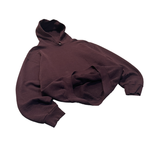 1990s Russell Dark Burgundy Blank Hoodie