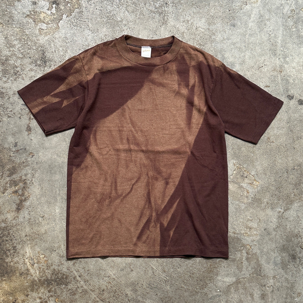 1980s Sun Faded Brown Blank Tee (M)