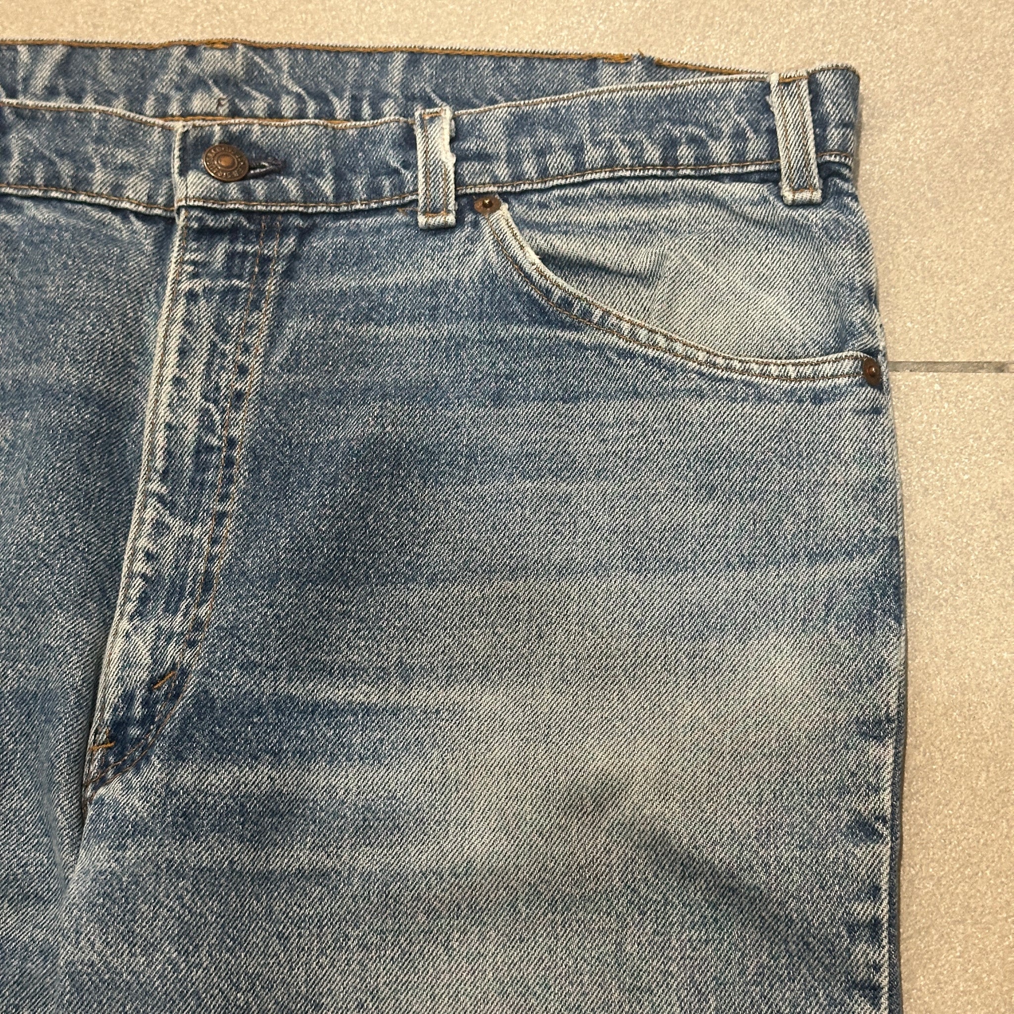 1990s Levi’s 509 Orange Tab Faded Blue Jeans