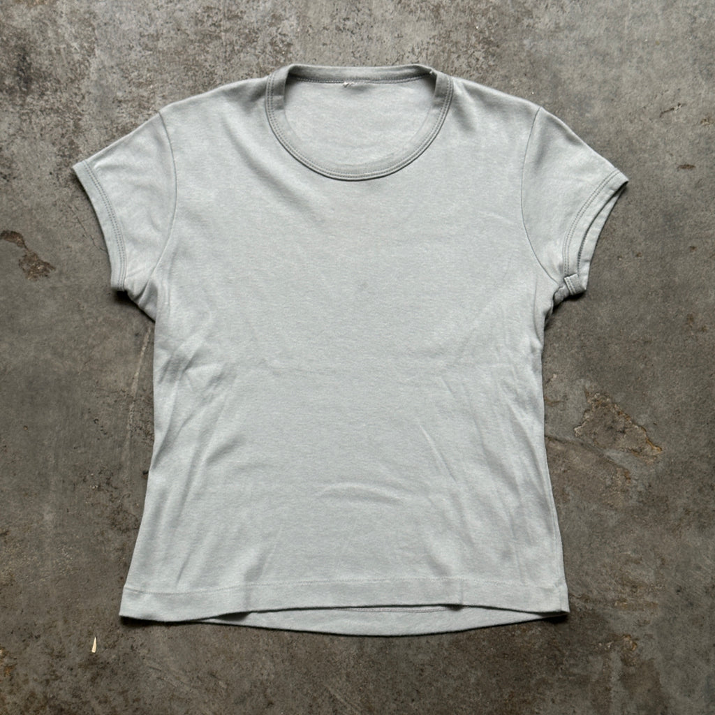 1970s Light Gray Blank Baby Tee (XXS)