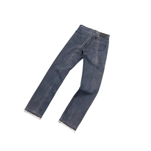 1980s Levi's 501 Over Dyed Gray Released Hem Jeans