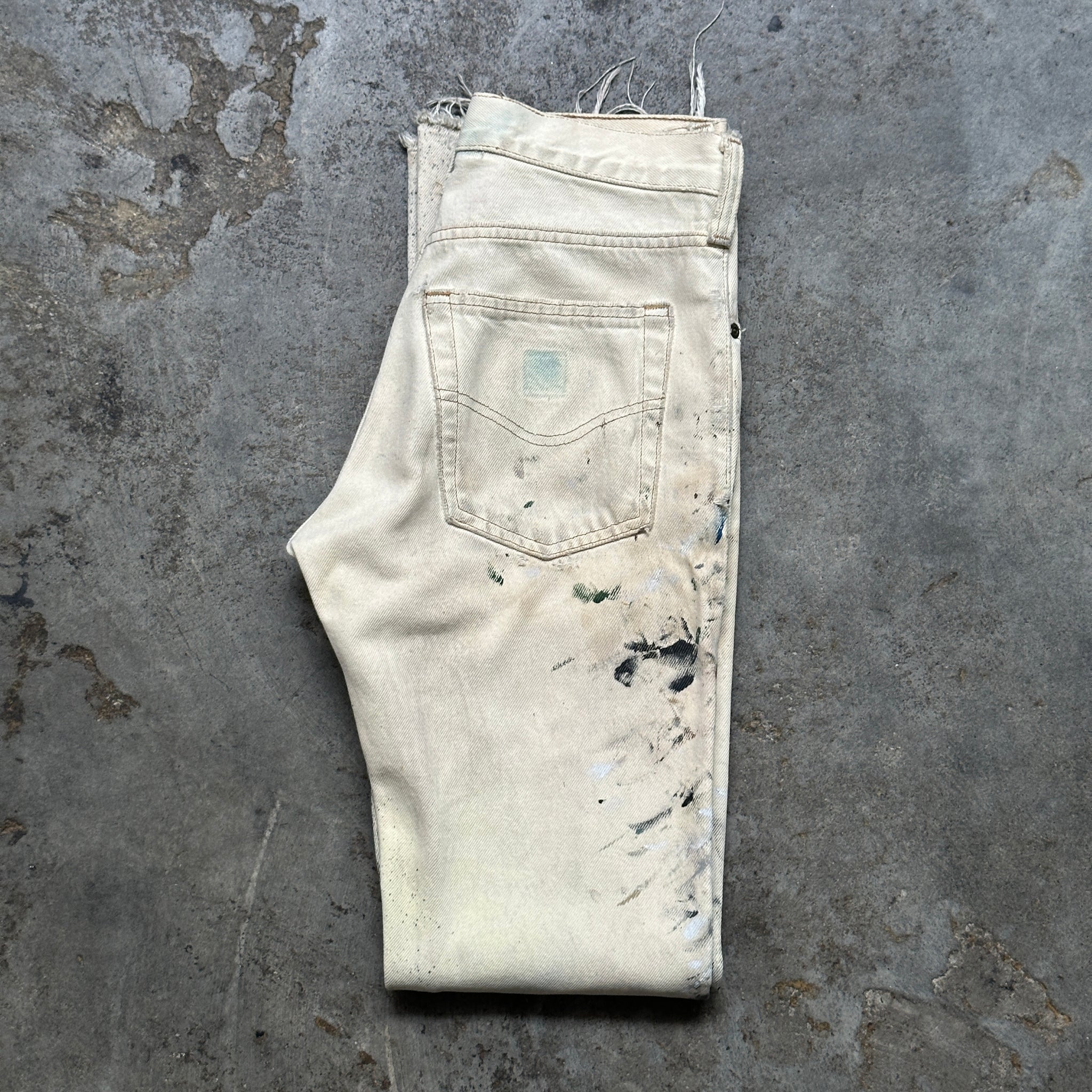 1980s Carhartt Reworked & Tailored Painted Bootcut Jeans (29"/33")