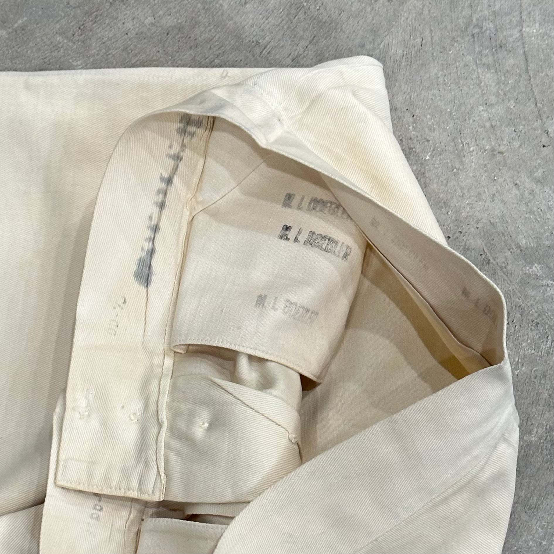 1940s USN White Cotton Flared Trousers