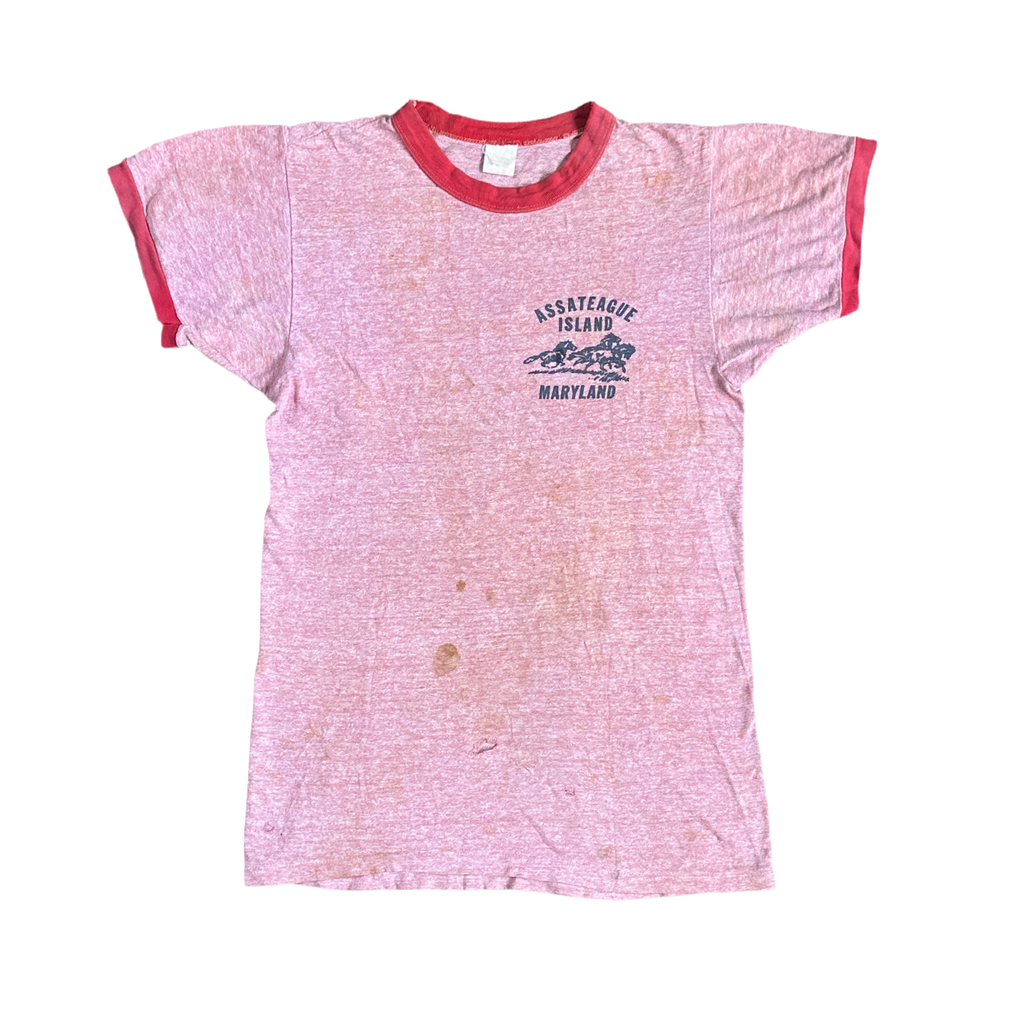 1970s Thrashed & Faded Red Ringer Tee