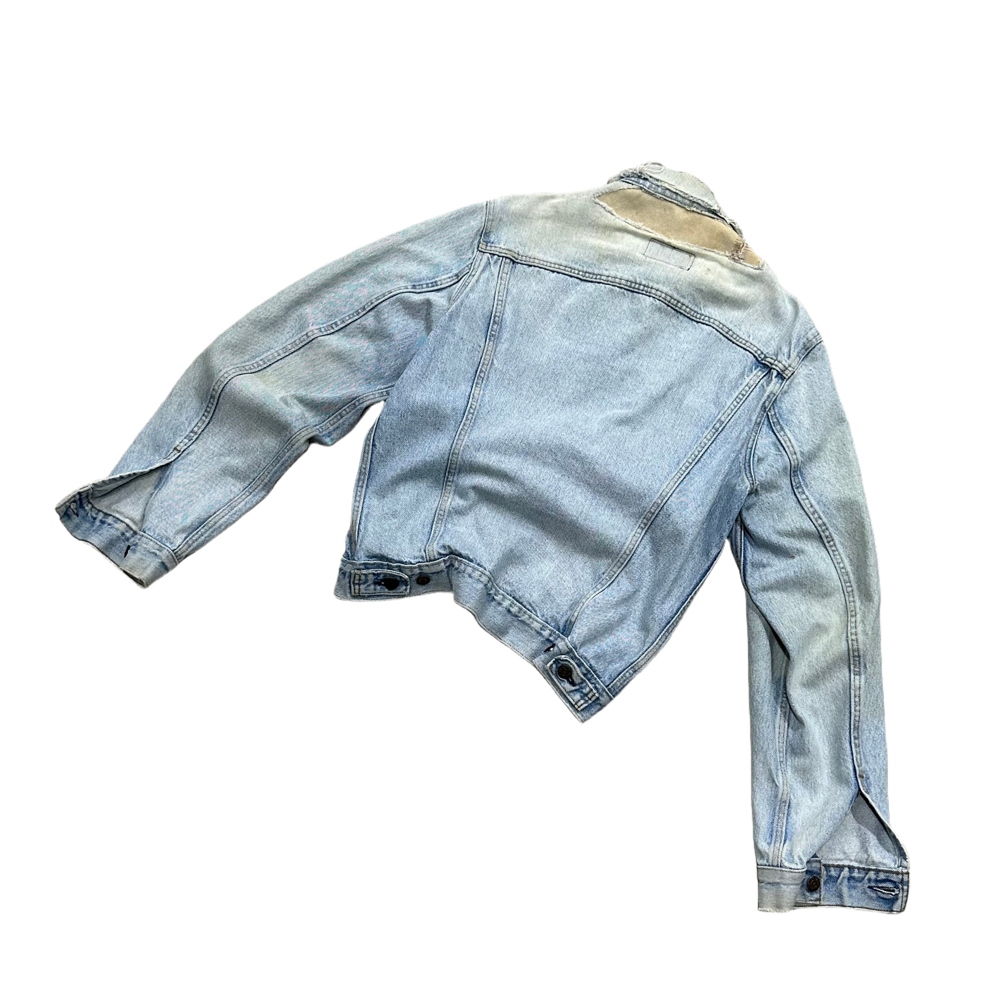 1980s Levi's Type III Repaired Light Wash Denim Jacket