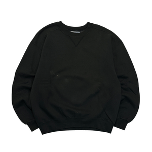 1990s Faded Black Blank Russell Heavyweight Crewneck