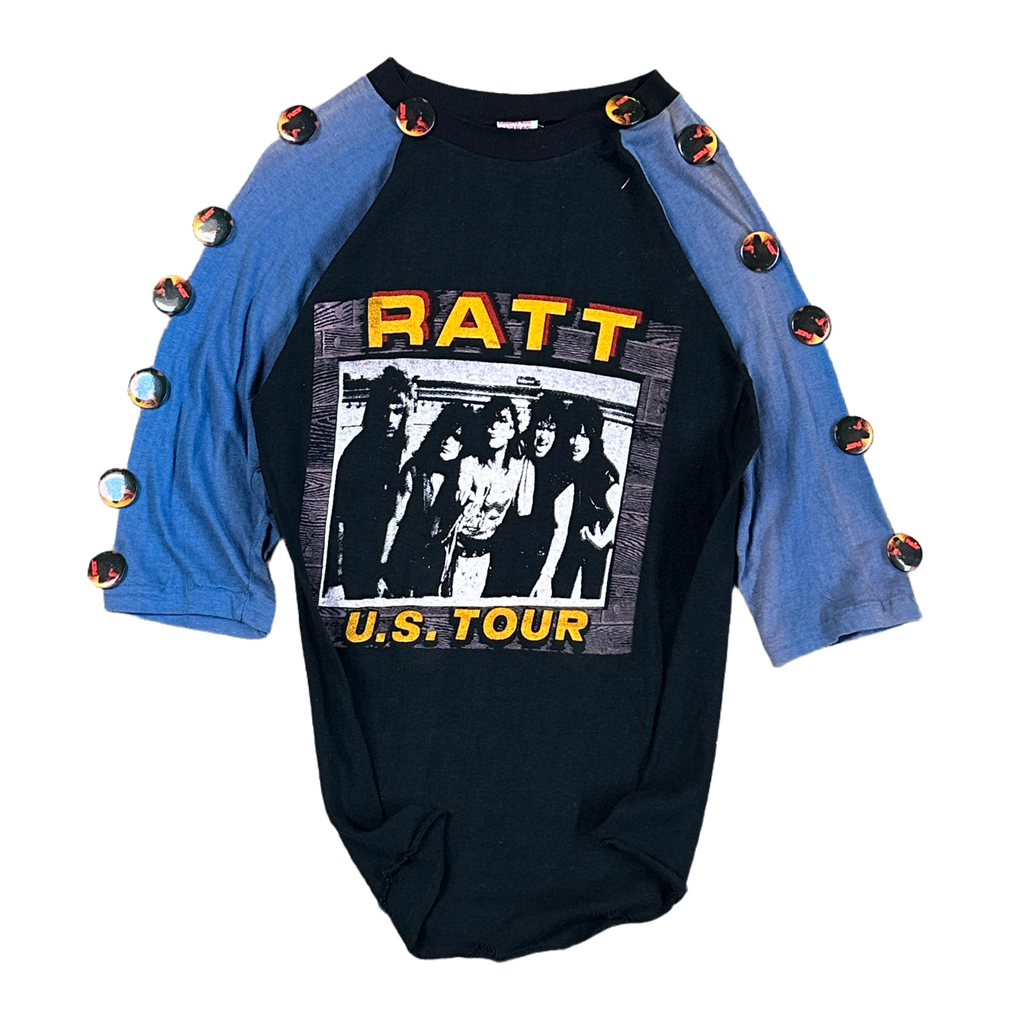 1980s RATT Faded & Pinned Raglan Sleeve U.S. Tour Tee