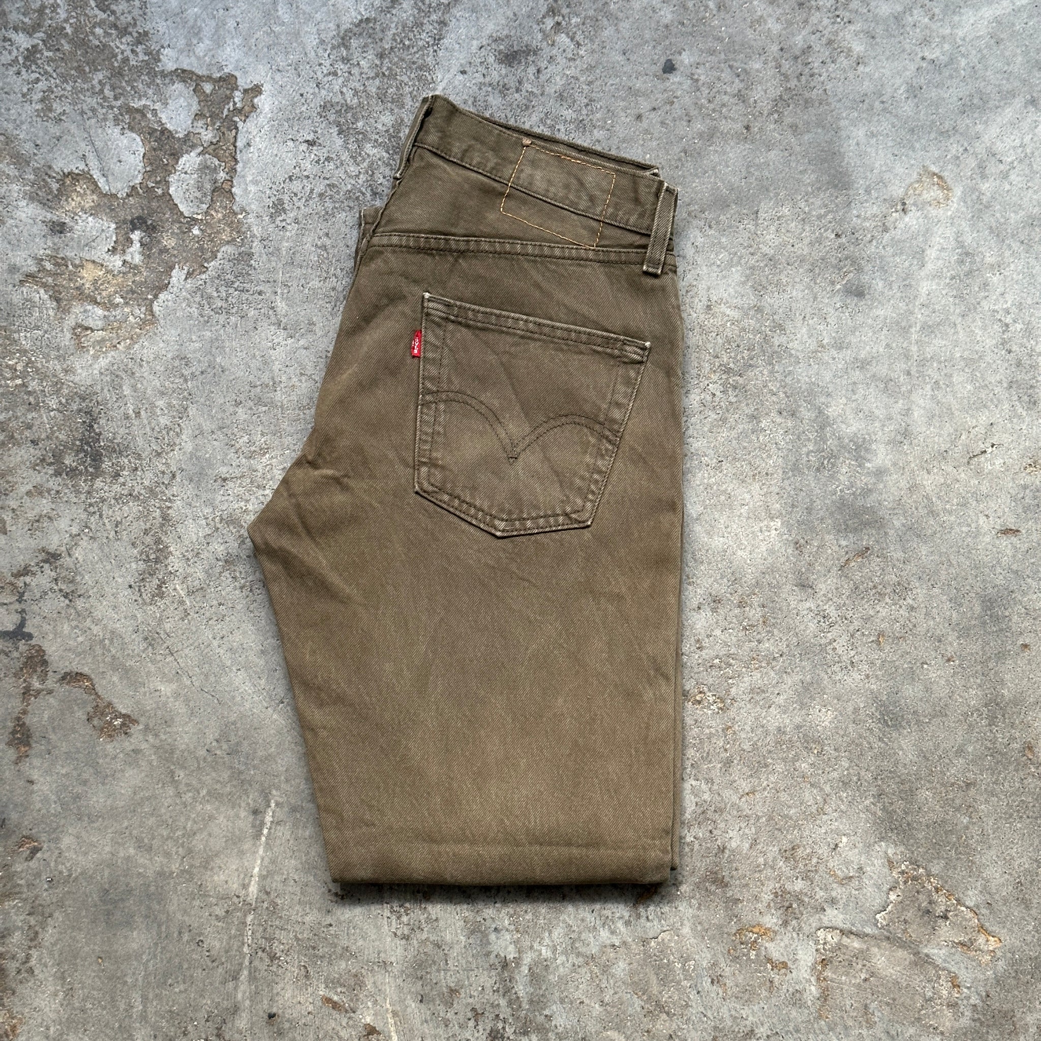 1990s Levi's 501 Faded Olive Brown Jeans (30"/30")