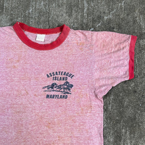 1970s Thrashed & Faded Red Ringer Tee