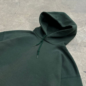 1970s Forest Green Sun Faded Blank Hoodie